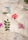 Ivory Cashmere Scarf 
Hand-Painted & Ivory Lace